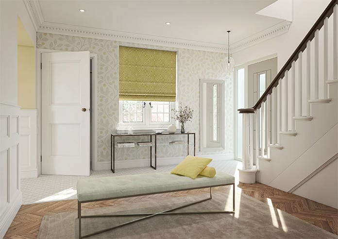 Newquay, Mustard - Motorised Roman Blind - Image 6